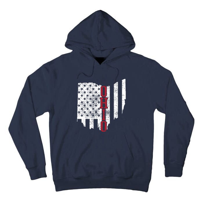 4th Of July Ohio Usa Us Flag States Vintage Tall Hoodie