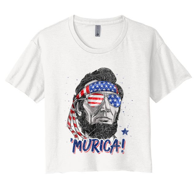4th Of July Bald Eagle Mullet Murica Usa Usa Merica Crop Top