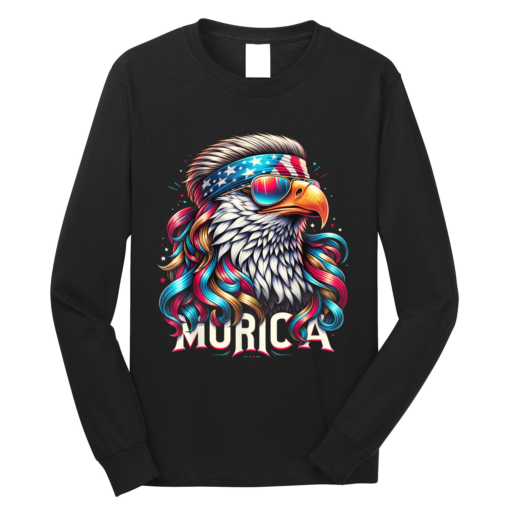 4th Of July Bald Eagle Mullet Murica Usa Usa Merica Long Sleeve Shirt