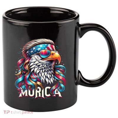 4th Of July Bald Eagle Mullet Murica Usa Usa Merica 11oz C Handle Ceramic Mug