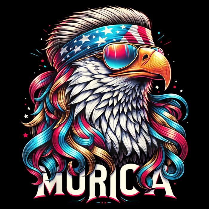 4th Of July Bald Eagle Mullet Murica Usa Usa Merica Drawstring Bag