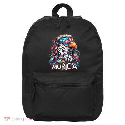 4th Of July Bald Eagle Mullet Murica Usa Usa Merica 16 in Basic Backpack