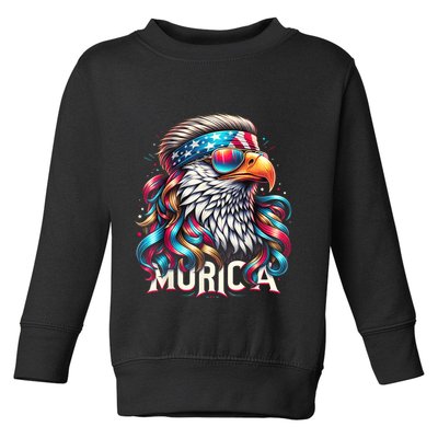 4th Of July Bald Eagle Mullet Murica Usa Usa Merica Toddler Sweatshirt