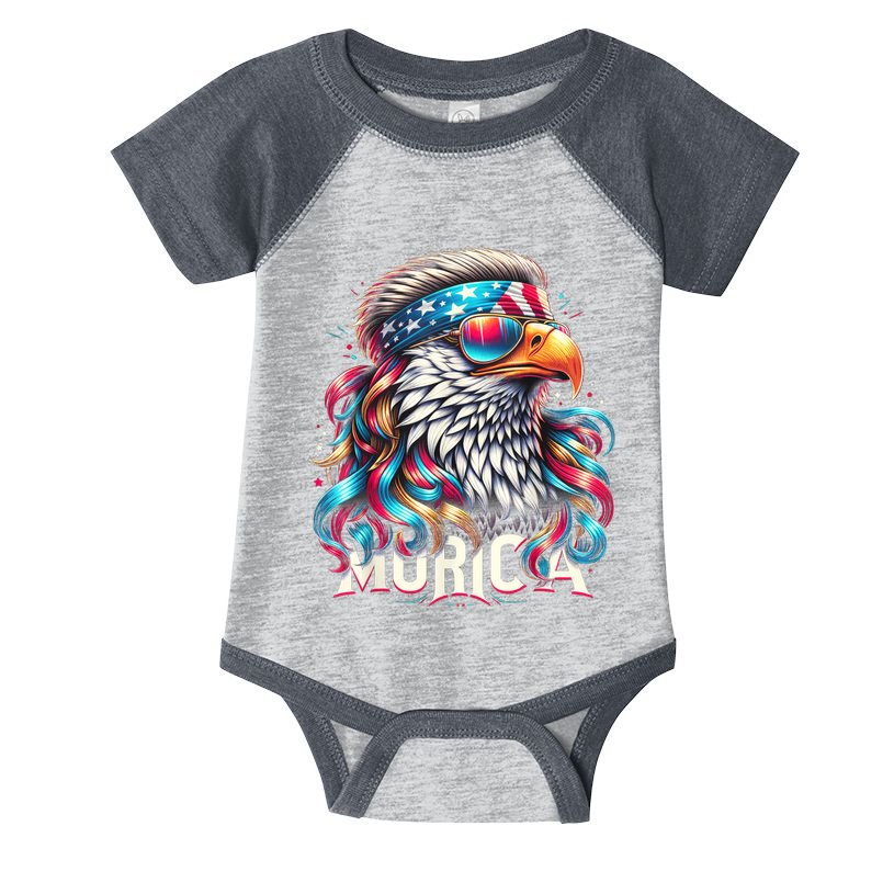 4th Of July Bald Eagle Mullet Murica Usa Usa Merica Infant Baby Jersey Bodysuit