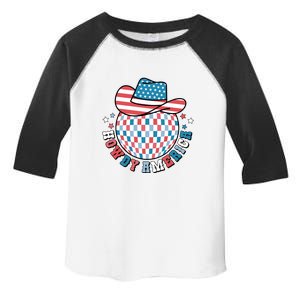 4th Of July Retro Howdy American Disco Gift Toddler Fine Jersey T-Shirt