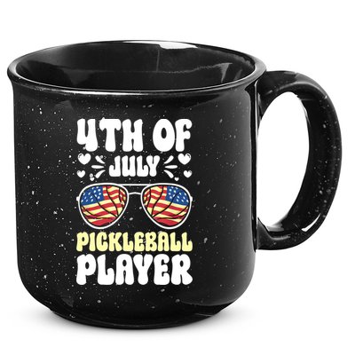 4th Of July Pickleball Player 15oz Campfire Ceramic Mug