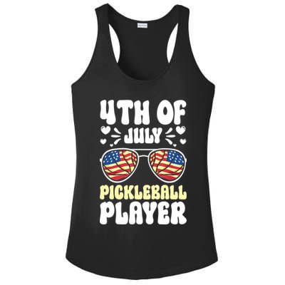 4th Of July Pickleball Player Ladies PosiCharge Competitor Racerback Tank