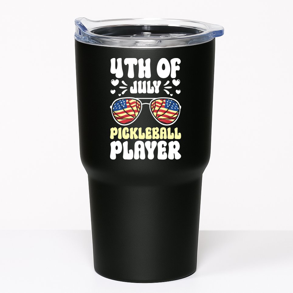 4th Of July Pickleball Player Tumbler