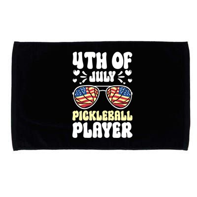 4th Of July Pickleball Player Microfiber Hand Towel
