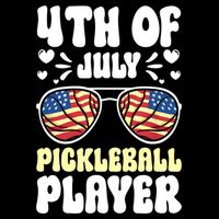 4th Of July Pickleball Player Cropped Pullover Crew