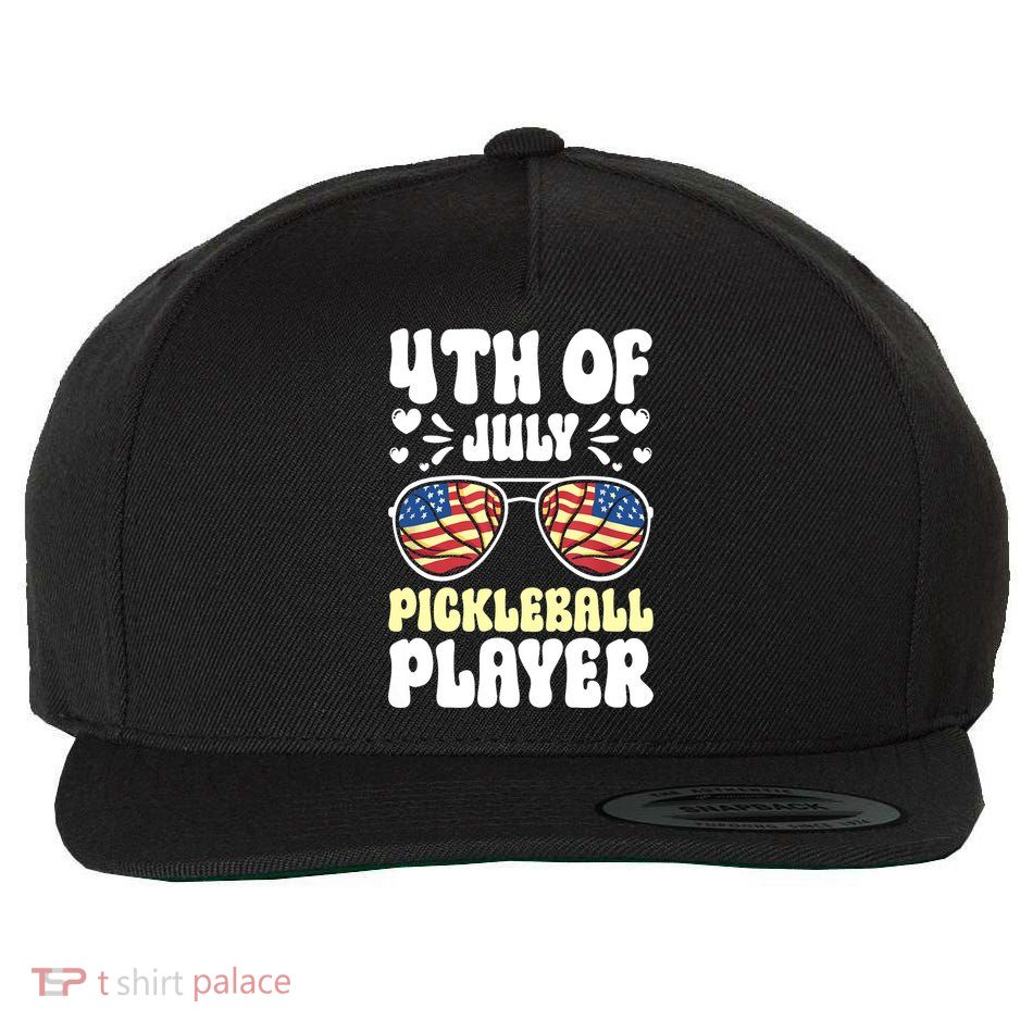 4th Of July Pickleball Player Wool Snapback Cap