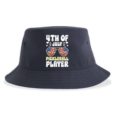 4th Of July Pickleball Player Sustainable Bucket Hat