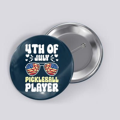 4th Of July Pickleball Player Button