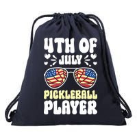 4th Of July Pickleball Player Drawstring Bag