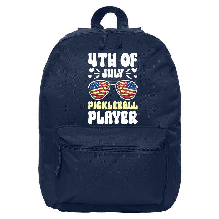 4th Of July Pickleball Player 16 in Basic Backpack