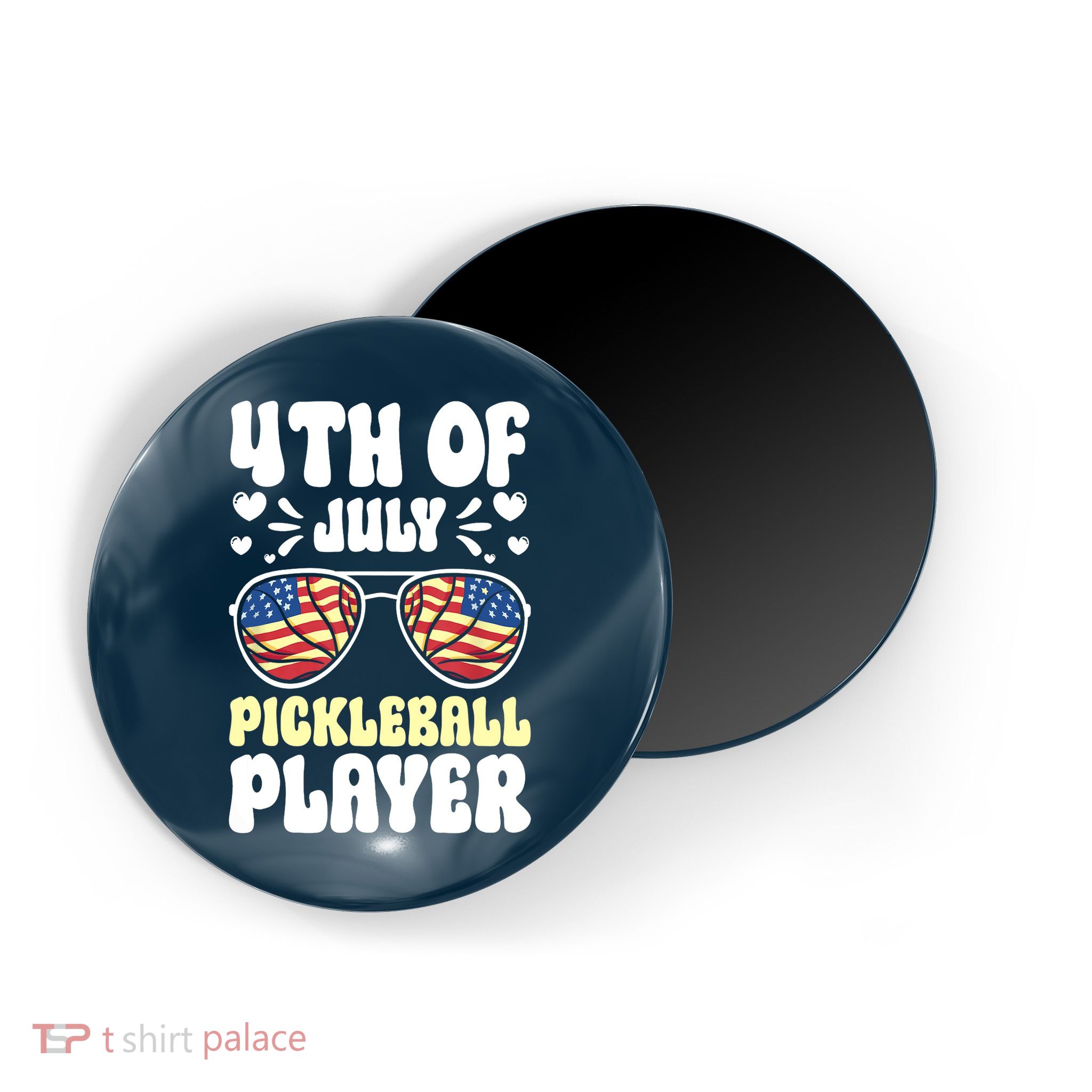 4th Of July Pickleball Player Magnet