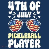 4th Of July Pickleball Player Poster