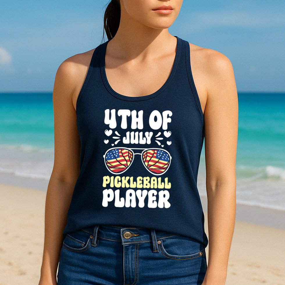 4th Of July Pickleball Player Womens Tank Top