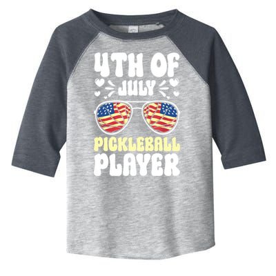 4th Of July Pickleball Player Toddler Fine Jersey T-Shirt