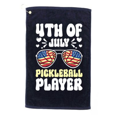 4th Of July Pickleball Player Golf Towel