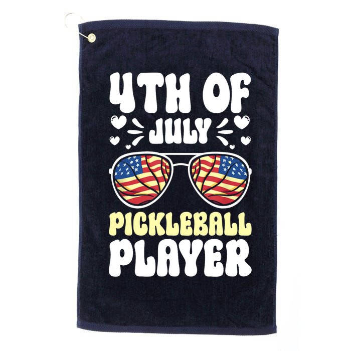 4th Of July Pickleball Player Golf Towel