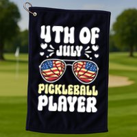 4th Of July Pickleball Player Golf Towel