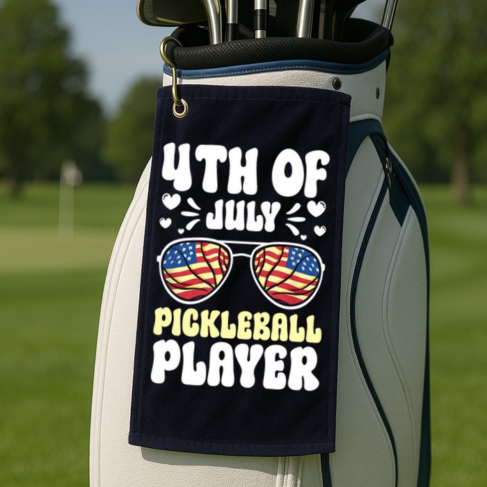 4th Of July Pickleball Player Golf Towel