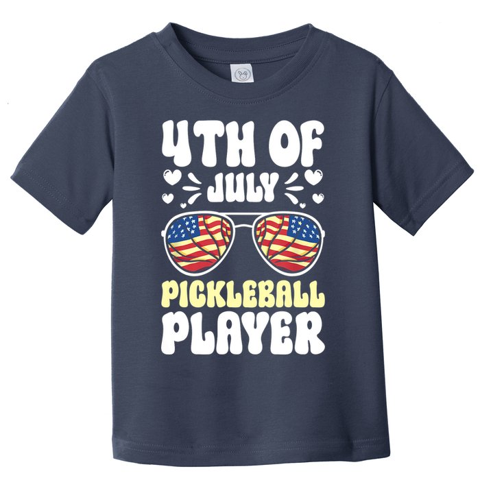4th Of July Pickleball Player Toddler T-Shirt
