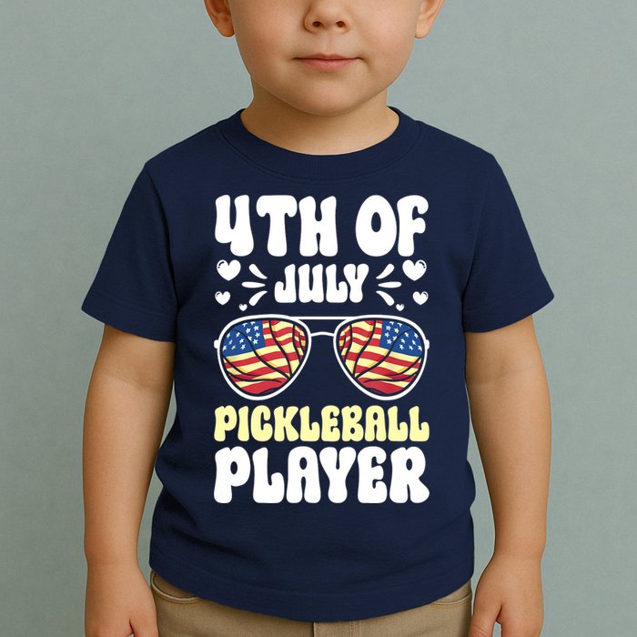 4th Of July Pickleball Player Toddler T-Shirt