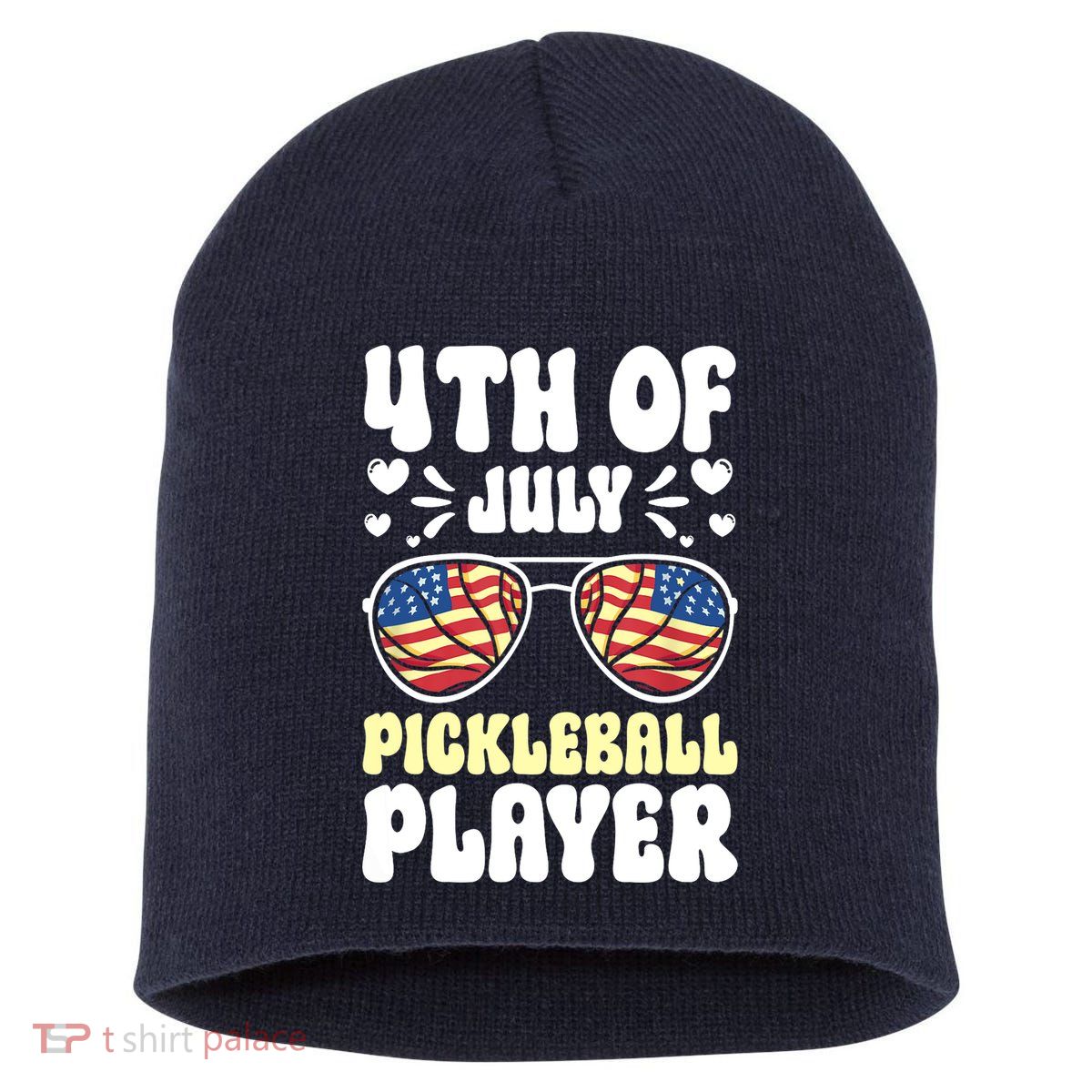 4th Of July Pickleball Player Short Acrylic Beanie