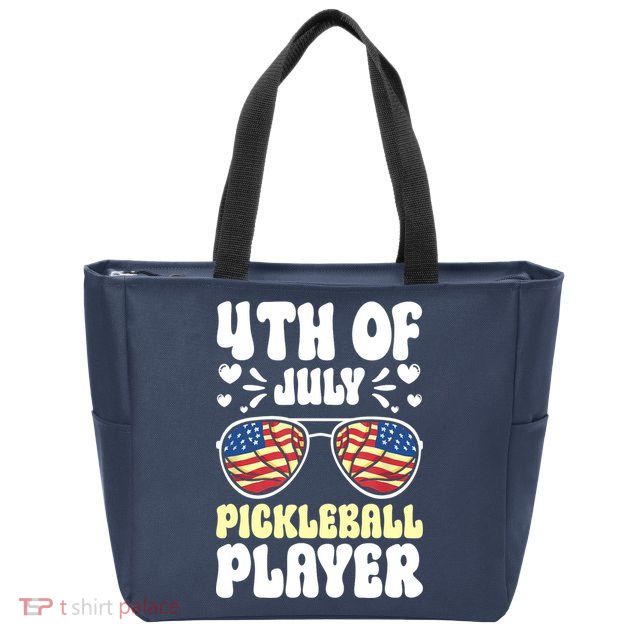4th Of July Pickleball Player Zip Tote Bag