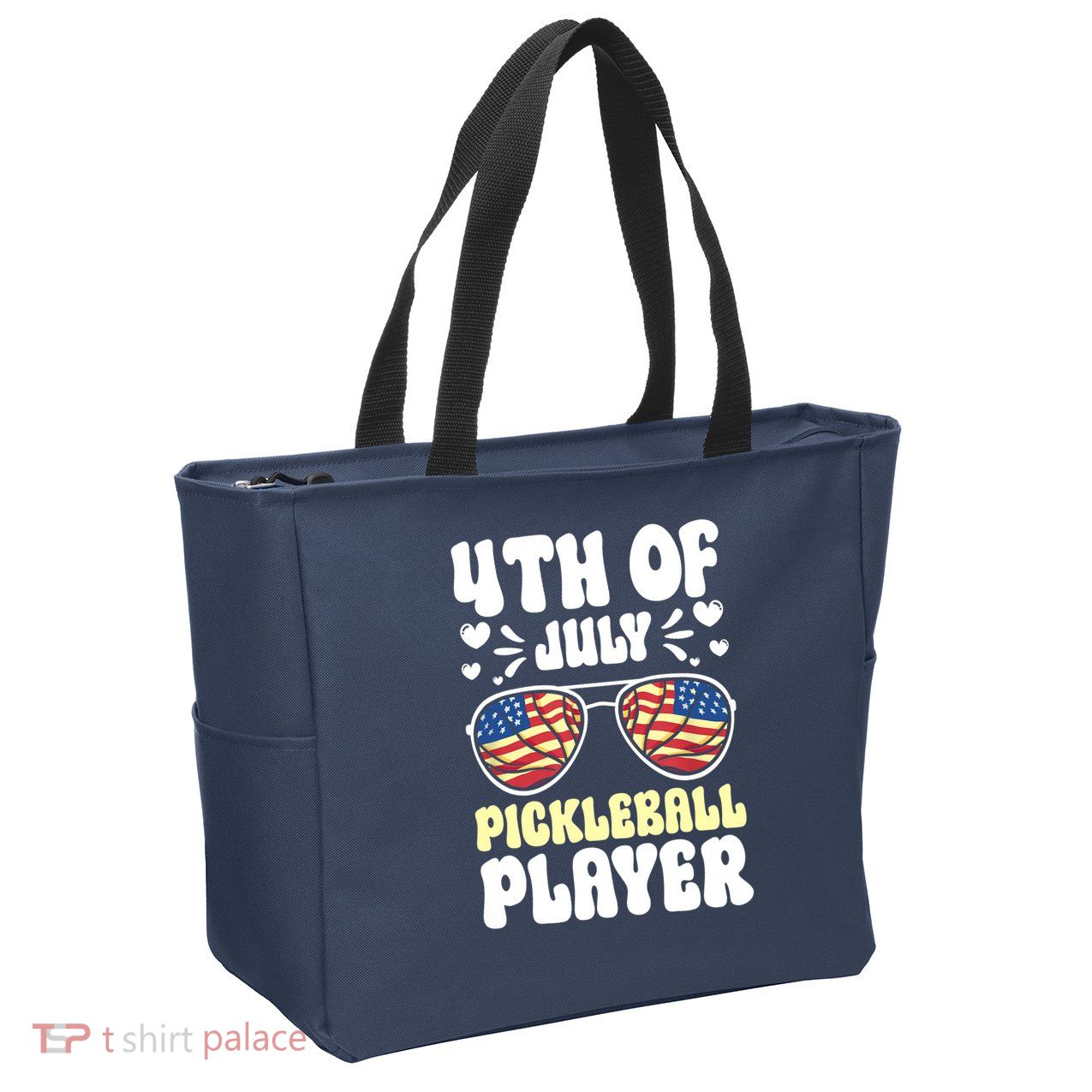 4th Of July Pickleball Player Zip Tote Bag