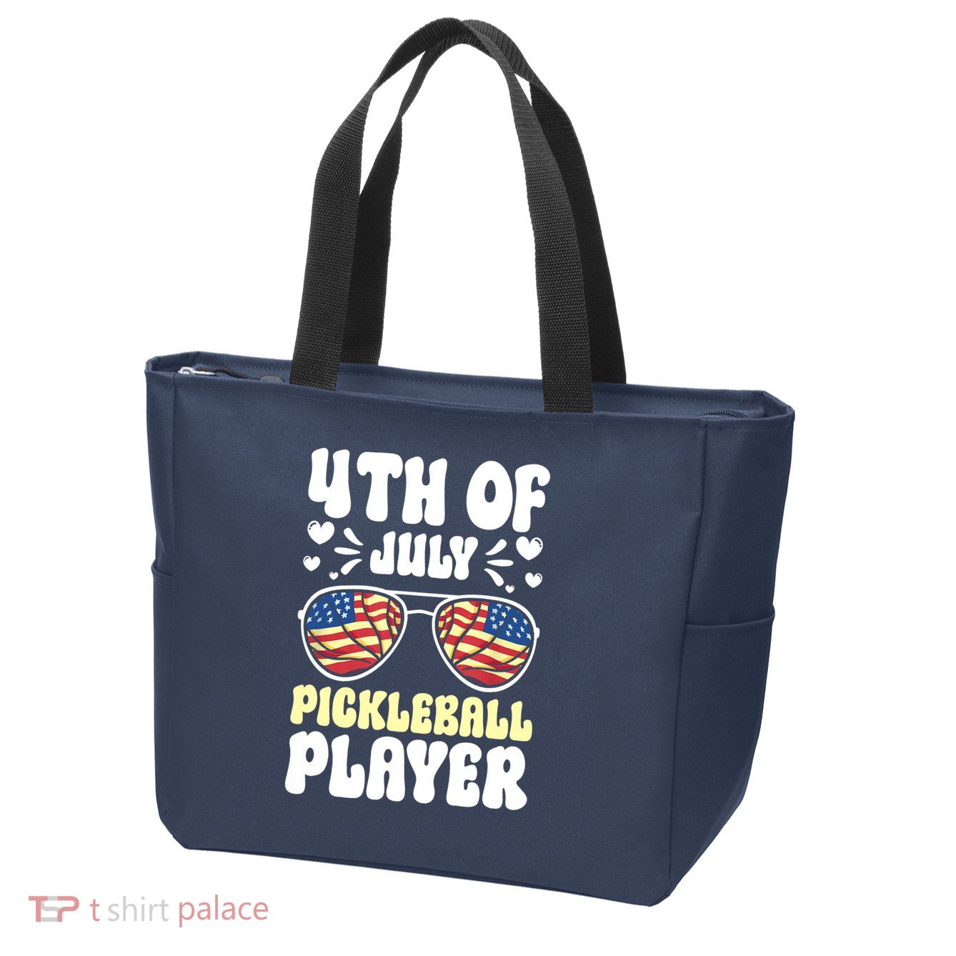 4th Of July Pickleball Player Zip Tote Bag