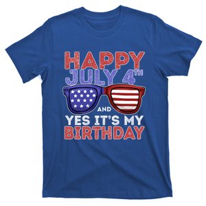 4th Of July Birthday Sunglasses Born On The Fourth Of July Meaningful Gift T-Shirt