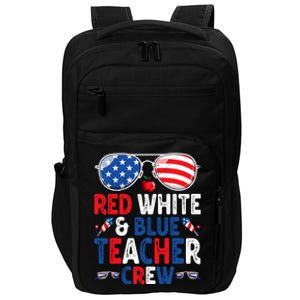 4th Of July Red White And Blue Teacher Crew American Flag Gift Impact Tech Backpack