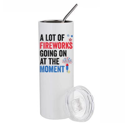 4th Of July A Lot Of Fireworks Going On At The Moment Stainless Steel Tumbler