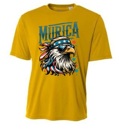 4th Of July Patriotic Funny Eagle July 4th Usa Murica Cooling Performance Crew T-Shirt