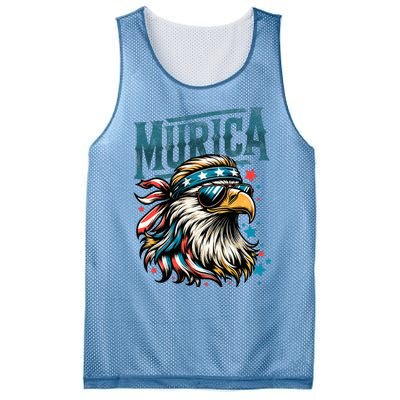 4th Of July Patriotic Funny Eagle July 4th Usa Murica Mesh Reversible Basketball Jersey Tank