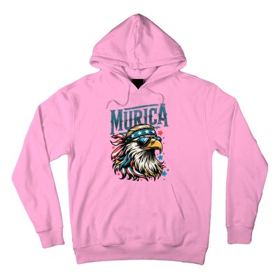 4th Of July Patriotic Funny Eagle July 4th Usa Murica Hoodie