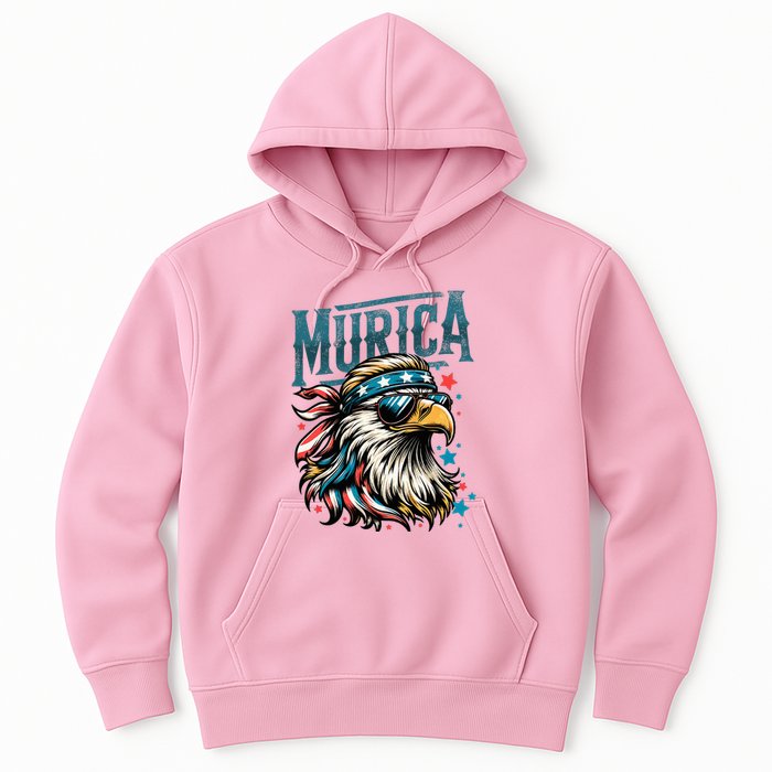 4th Of July Patriotic Funny Eagle July 4th Usa Murica Hoodie