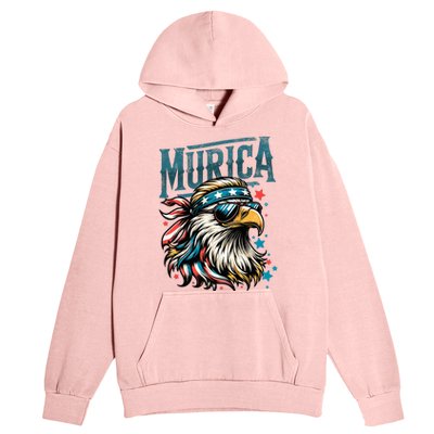 4th Of July Patriotic Funny Eagle July 4th Usa Murica Urban Pullover Hoodie