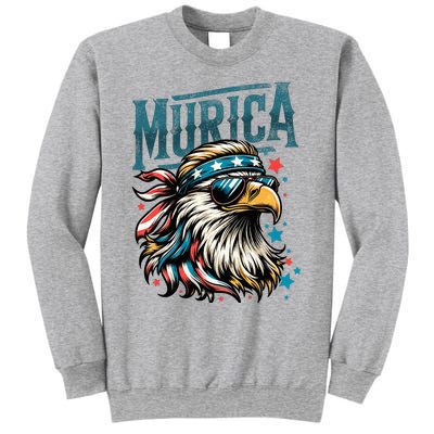 4th Of July Patriotic Funny Eagle July 4th Usa Murica Sweatshirt