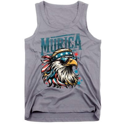 4th Of July Patriotic Funny Eagle July 4th Usa Murica Tank Top