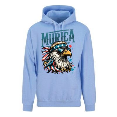 4th Of July Patriotic Funny Eagle July 4th Usa Murica Unisex Surf Hoodie