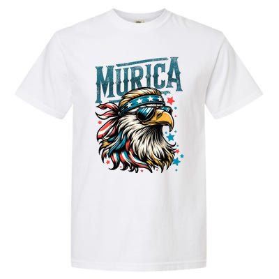 4th Of July Patriotic Funny Eagle July 4th Usa Murica Garment-Dyed Heavyweight T-Shirt