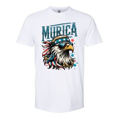 4th Of July Patriotic Funny Eagle July 4th Usa Murica Softstyle CVC T-Shirt