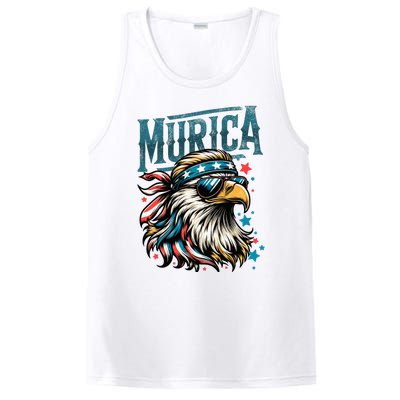 4th Of July Patriotic Funny Eagle July 4th Usa Murica PosiCharge Competitor Tank