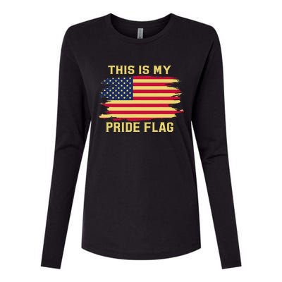 4th of July This Is My Pride Flag USA American Patriotic Womens Cotton Relaxed Long Sleeve T-Shirt