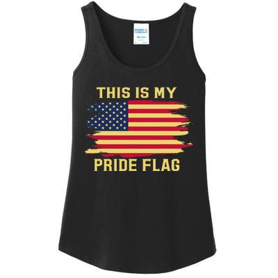 4th of July This Is My Pride Flag USA American Patriotic Ladies Essential Tank