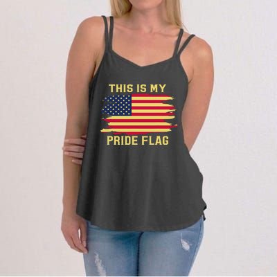 4th of July This Is My Pride Flag USA American Patriotic Women's Strappy Tank